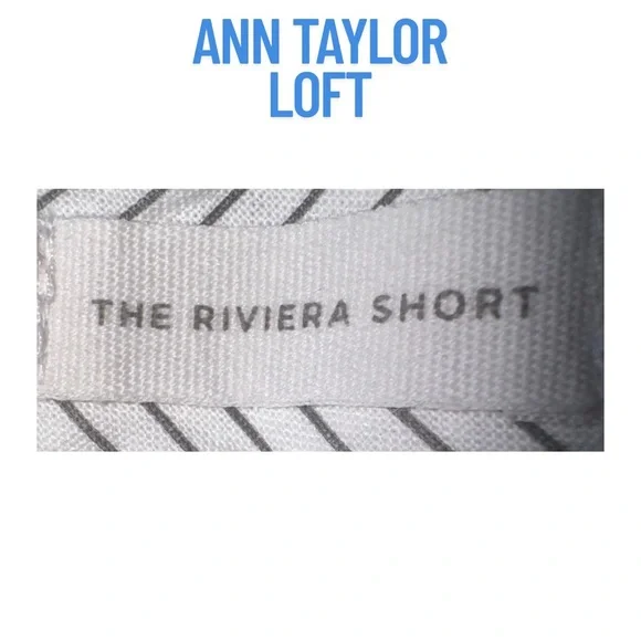 LOFT High Waist Blue Shorts (Riviera) - Picture 7 of 8